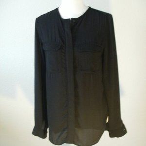 H & M Oversized Black Oversized Button Down Shirt